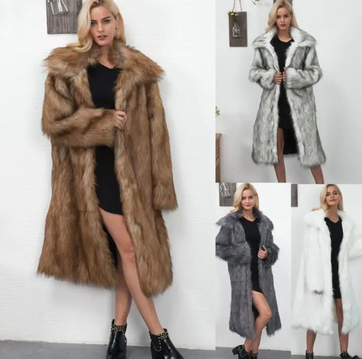 Осенняя куртка из искусственной норки Женская с квадратным воротником теплое