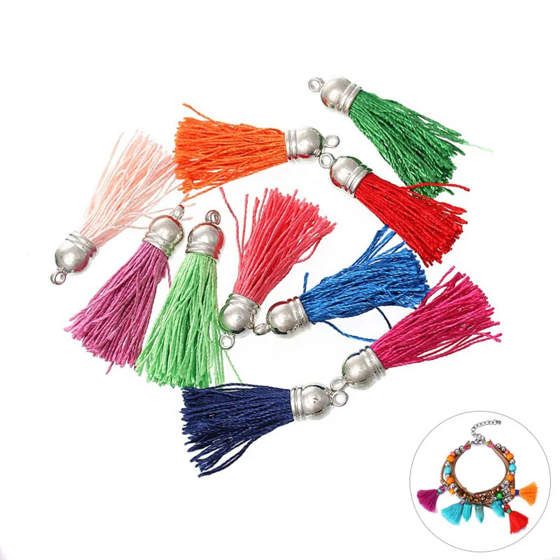 

10Pcs Silk Tassels Fringe For Jewelry DIY Earrings Making Home Decorative Curtain Tassel Crafts 30PCs Mixed Sewing Accessories