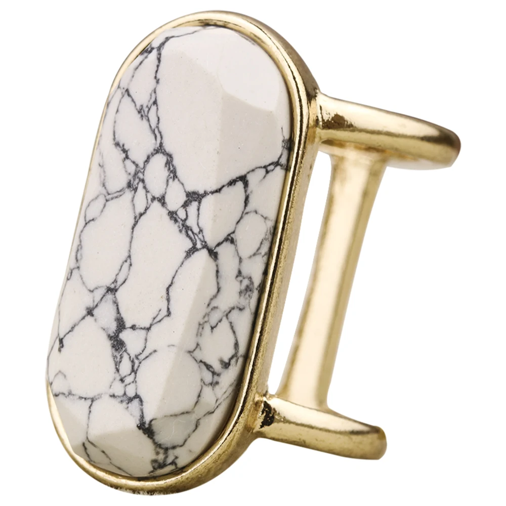 

32*16 Black Line White Turquoise Rings Party Wedding Environmental Protection Alloy Ring