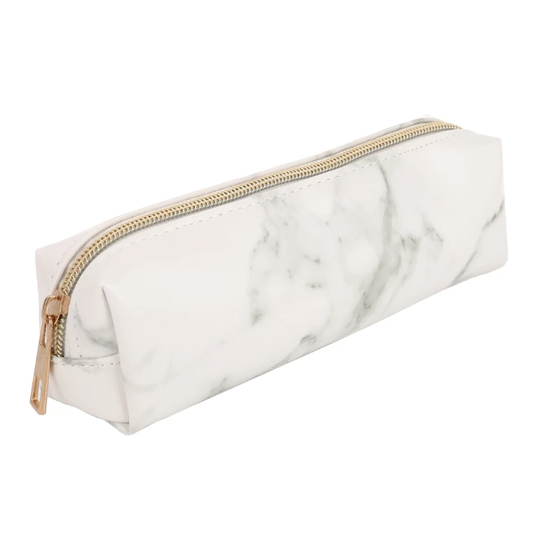 

Girls Boy Gift Pencil Case Cute Pencil Box School Tools Marble Pencil Case Quality PU Leather School Supplies Stationery