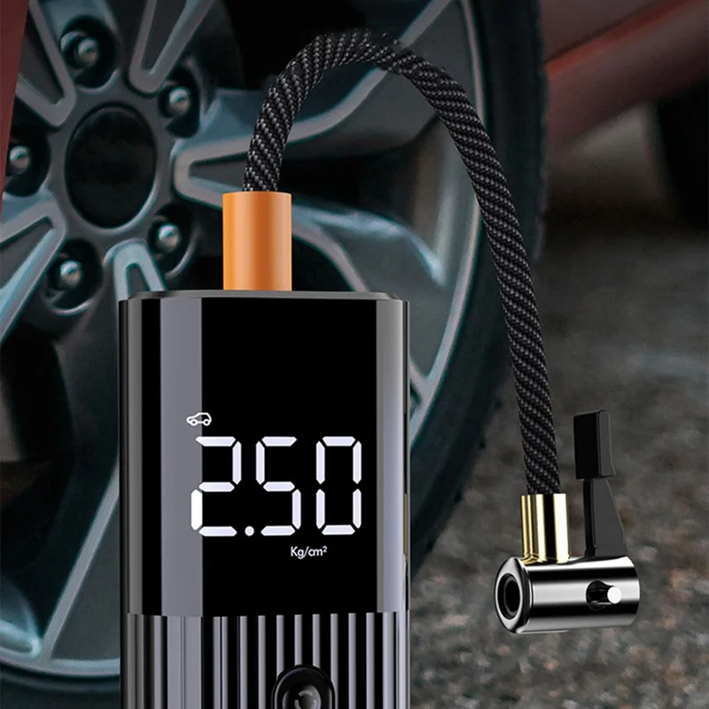 Online Mini Compresor De Aire Portátil Para Coche Y Bicicleta, Inflador De Neumáticos Con Iluminación LED, 12V, 150PSI