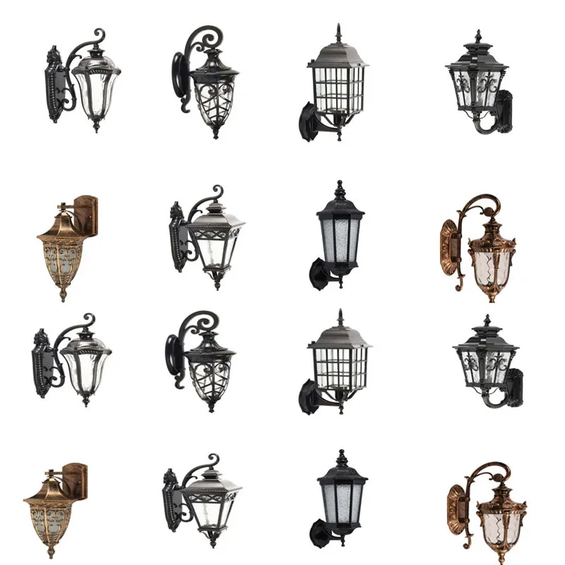 Ретро светодиодная простая настенная лампа уличная Водонепроницаемая вилла