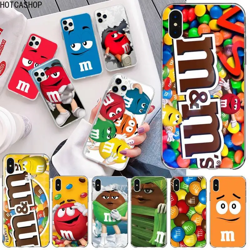 

M&Ms Candy Chocolate Phone Case for iphone 12 pro max mini 11 pro XS MAX 8 7 6 6S Plus X 5S SE 2020 XR cover