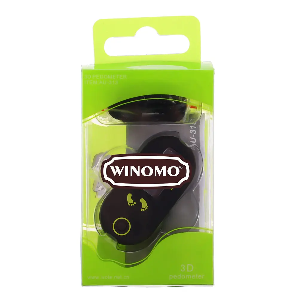 

WINOMO Simple Mini Step Walking 3D Digital Pedometer for Exercise Men (Black)
