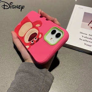 Disney Strawberry Bear Cartoon Phone Case for iPhone13 13Pro 13Promax 12 12Pro Max 11 Pro X XS MAX XR 7 8 Plus Phone Case