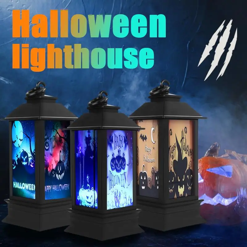 

Creative Pumpkin Lamp Garden Home Lantern Led Candle Tea Light Candles Halloween Romantic Witch New Year Gift Hanging Lantern