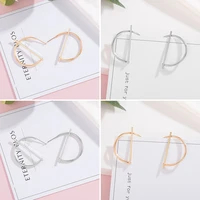 fashion new hollow round drop earrings for women statement metal gold silver color simple vintage earrings 2020 modern jewelry