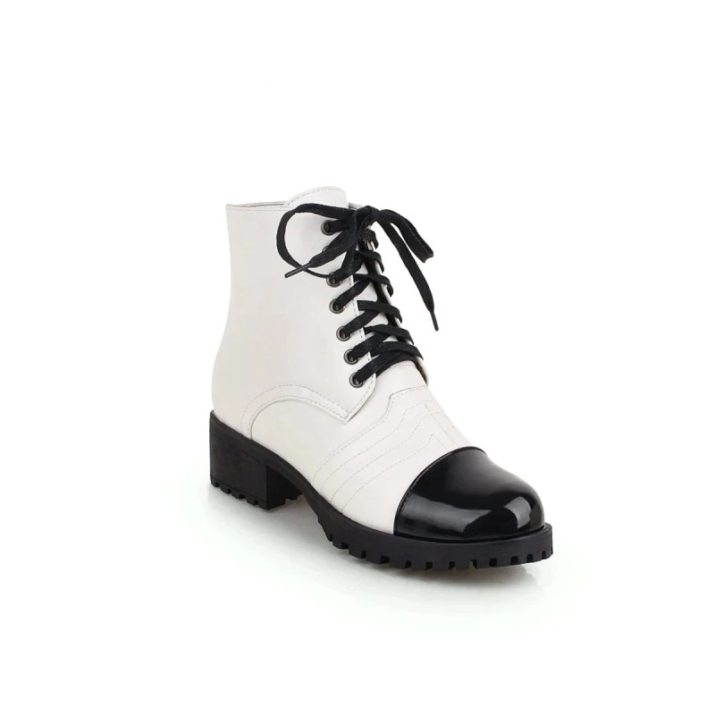 Женские ботинки больших размеров 9 10 12 женская обувь женские с круглым носком и