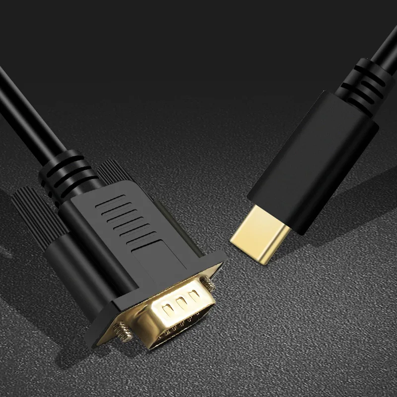 Кабель адаптер USB C 3 1 VGA type Мужской конвертер для нового Macbook Chromebook Pixel Dell XPS