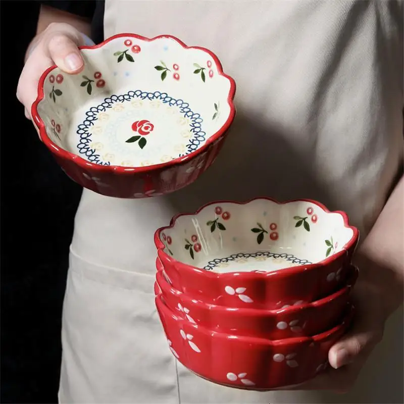 

Porcelain Plate Dishes Set Snack Ramen Tazone Coconut Fruteira Serving Kitchen Dining Bar Ceramica Dinnerware Ceramic Bowl