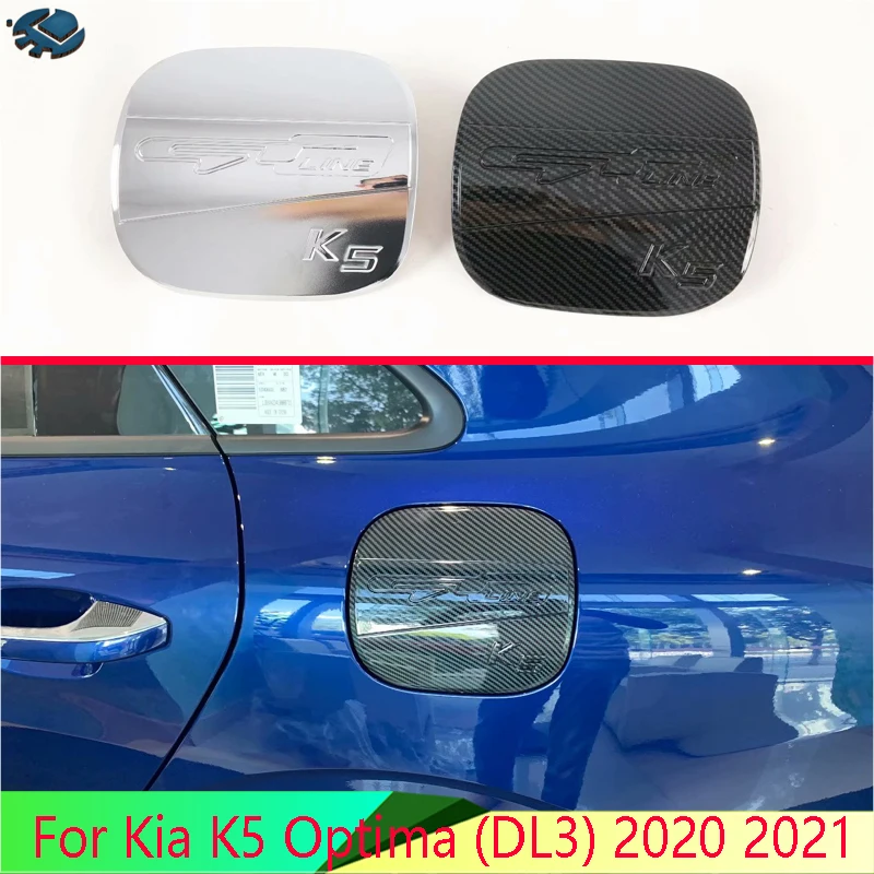 

For Kia K5 Optima (DL3) 2020 2021 Car Accessories ABS Chrome fuel tank cap cover car-styling trim oil fuel cap protective