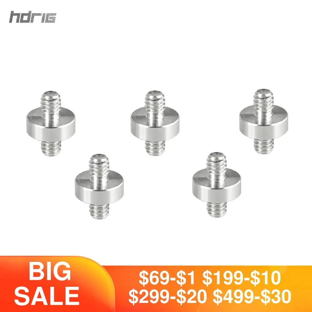 Двухсторонний винтовой адаптер HDRIG из нержавеющей стали 1/4 дюйма 20 папа до (5