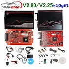 Online V2 V2.80 V5.017 программатор ЭБУ для автомобилейгрузовиков Рамка BDM 4 светодиодный V2.25 V7.020 OBD2 инструмент для настройки микросхем ЭБУ неограниченной версии