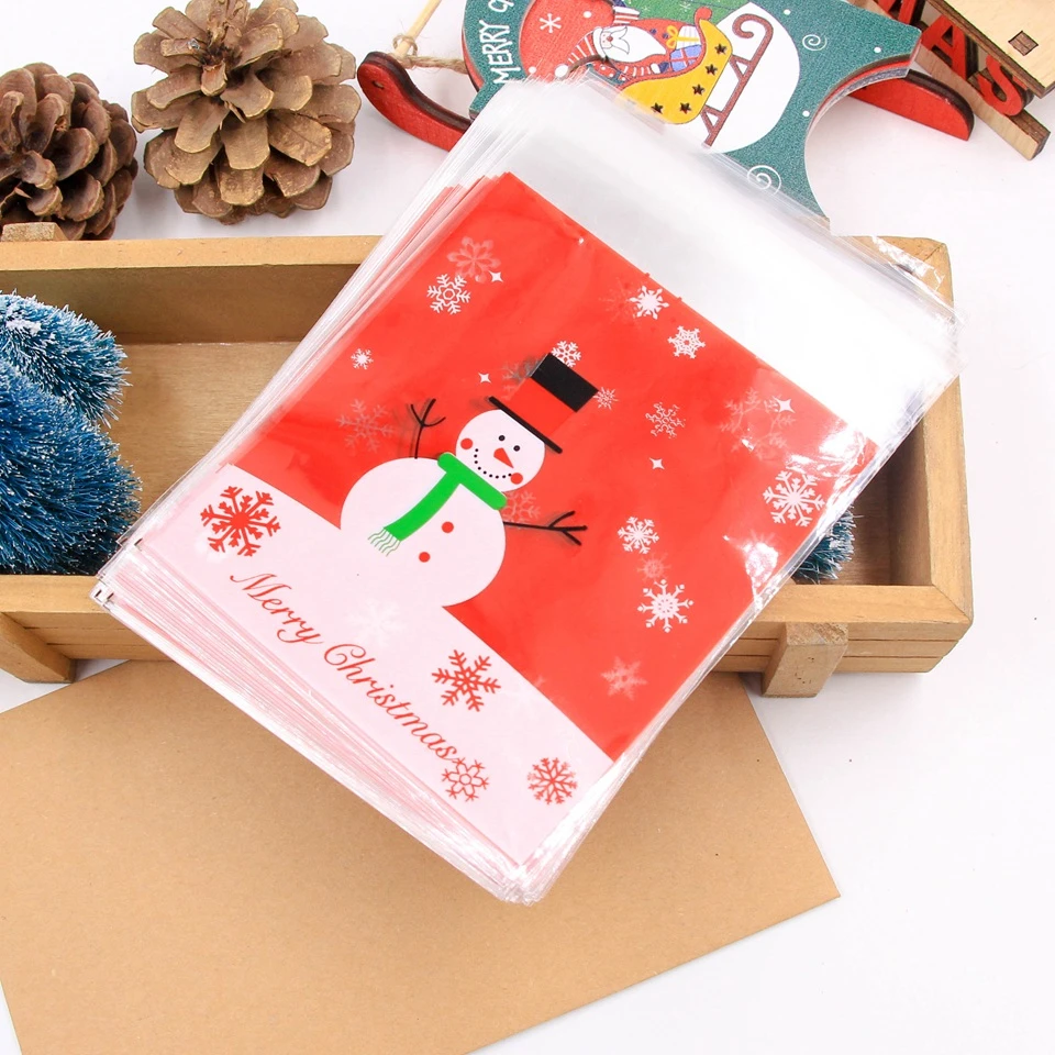 20p Red snowman 1 набор оленей и Санта-Клауса, рождественские подарочные коробки для конфет, упаковочные коробки для гостей, Подарочная сумка для рождественской вечеринки, Подарочный декор для детей - Цвет: 20p Red snowman