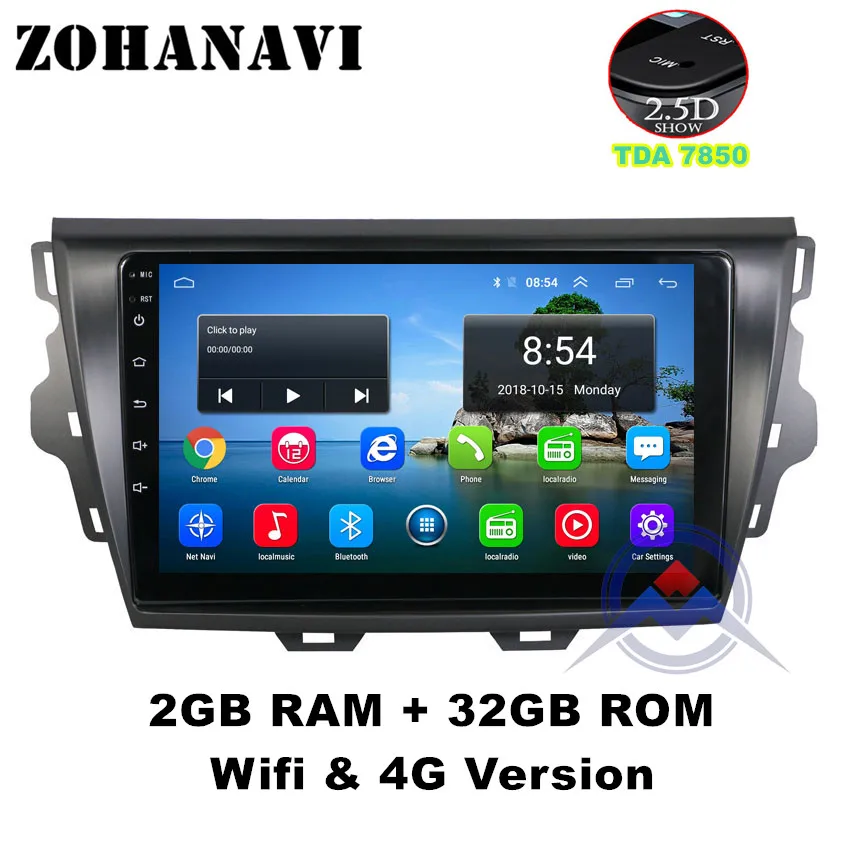 Radio 2G 32G ZOHANAVI 9 дюймов Android 9,0 2.5D Автомобильная магнитола для Great Wall Volexx c30 Автомобильная стерео радио аудио DVD gps плеер навигация с картами - Цвет: Radio 2G 32G
