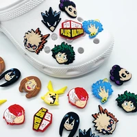 1pc shoe charms accessories decoration pvc cartoon my hero academia croc for men women party xmas gifts