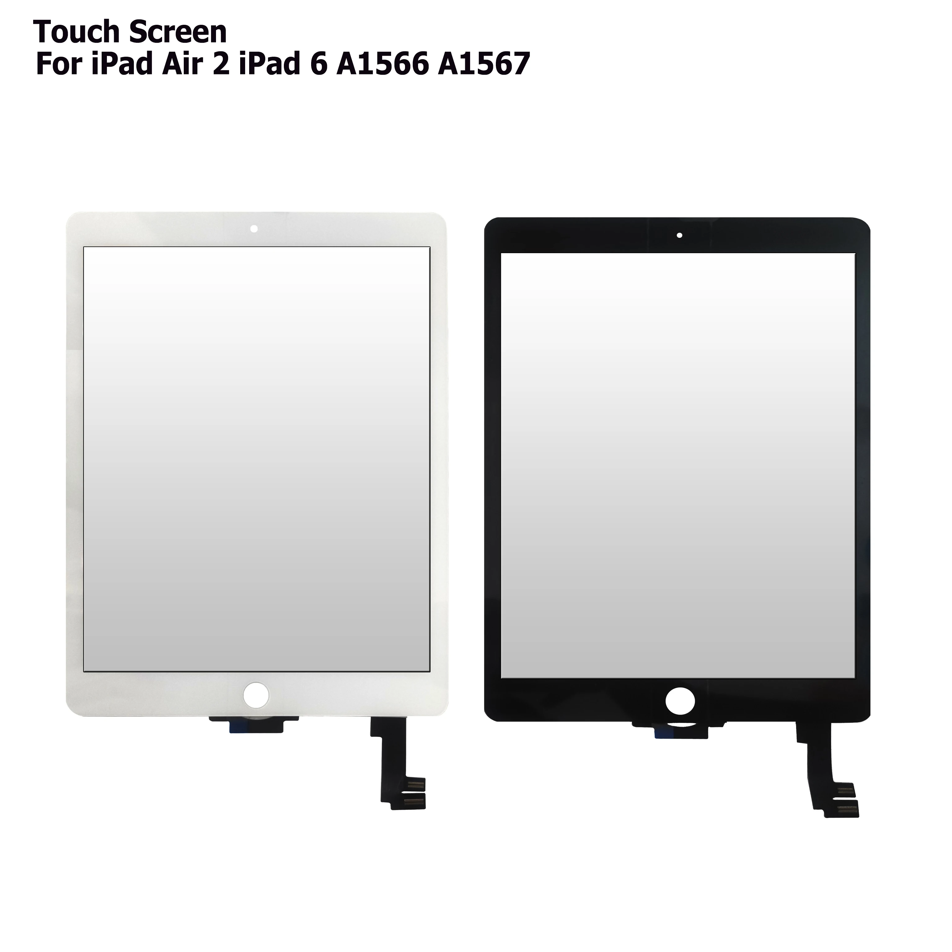 Оптовая продажа 5 шт. для iPad Air 2 6 A1566 A1567 сенсорный экран дигитайзер Переднее