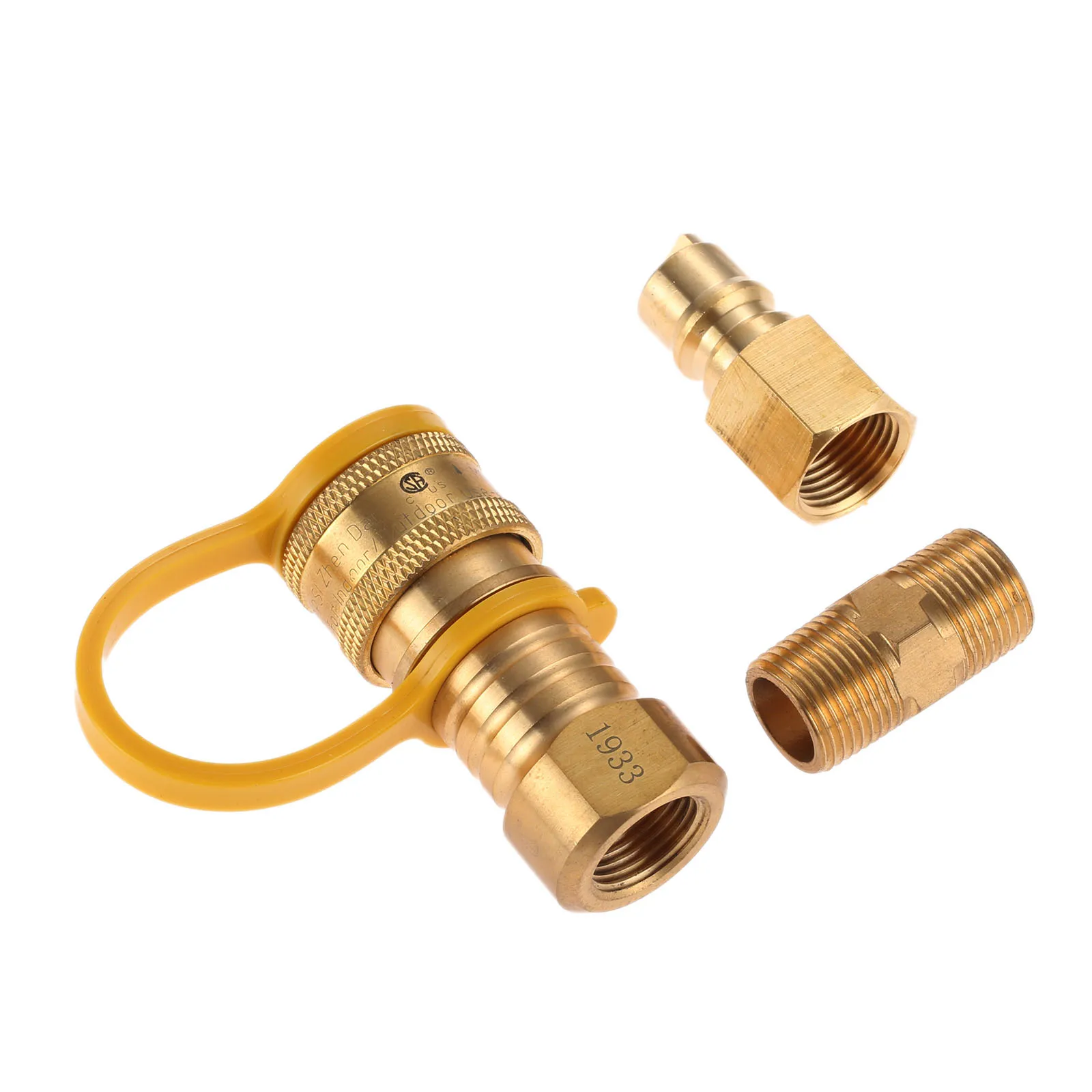 

1pc 3/8 Inch Natural Gas Quick Connector Brass 1LP Propane Adapter Fittings Hose Pipe Thread Disconnect Tank Grill Accessories