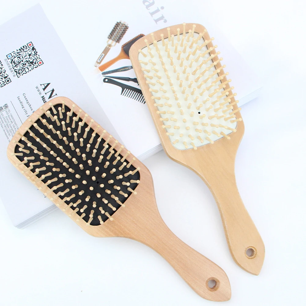 

1PC Wood Healthy Massage Anti-static Air Cushion Brush Hair Growth Bamboo Comb Hair Massage Scalp Brush