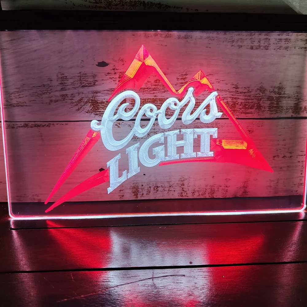 

SS062 светлый пиво Coors Бар Паб двухцветный светодиодный неоновый знак