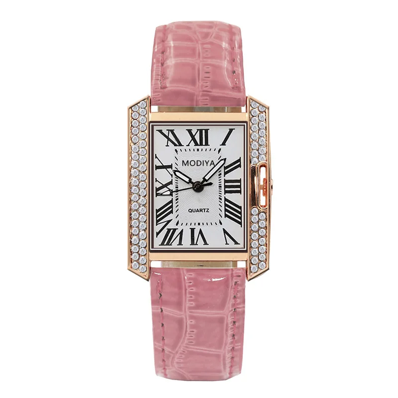 Часы наручные стразы женские кварцевые с квадратным циферблатом брендовые