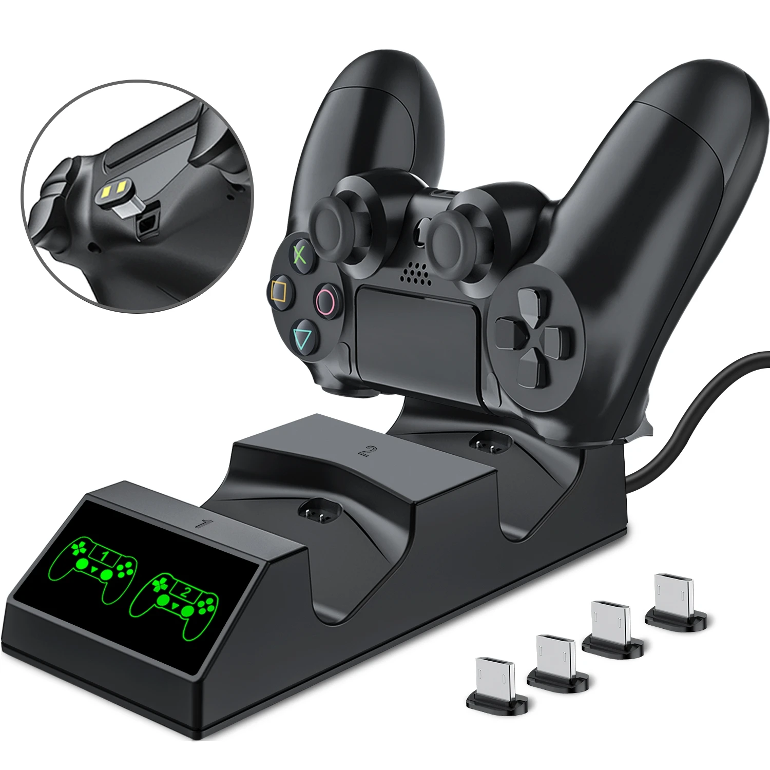 Зарядное устройство для контроллера PS4 зарядная станция Playstation 4 с 2 Micro USB-портами