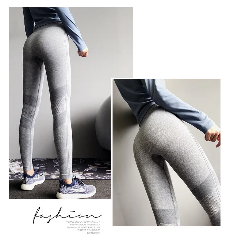 

Seamless Yoga Leggings Women High Waist Pant Hollow Workout Sports Leggings Fitness Side Stripe Leggings Push Up Jeggings