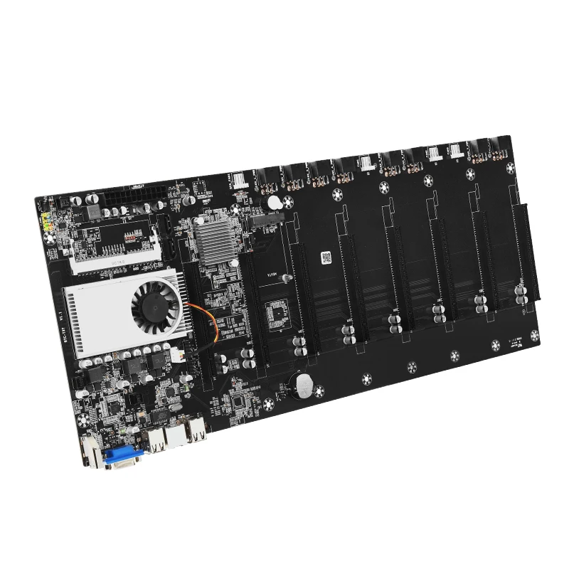 Материнская плата 8 GPU для майнинга системная с ЦП криптовалютериум Биткоин
