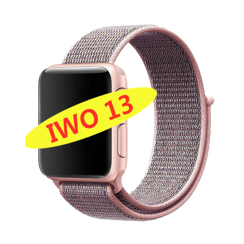 Nylon strap IWO 13 умные часы серии 5 1:1 44 мм Ip68 Водонепроницаемые для apple iPhone 11 MAX IOS Android smartwatch для женщин и мужчин PK IWO 10/11/12 - Цвет: Nylon strap
