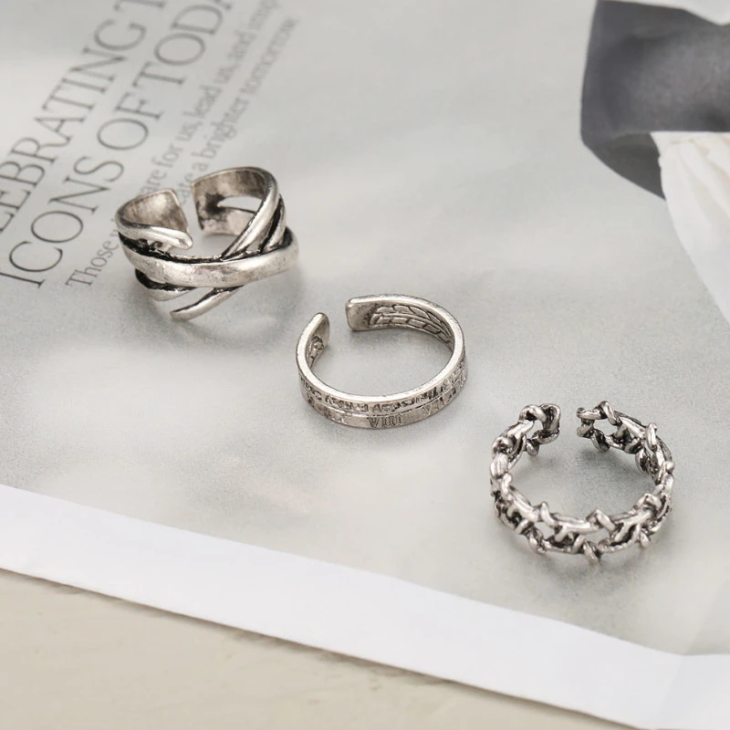 

Fashion 3 Pcs/set Rings Set for Women Jewelry Korean Version Joint