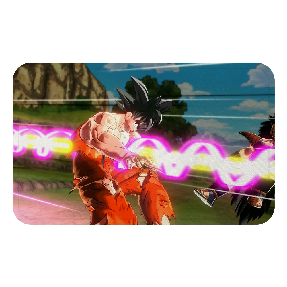 Красный DRAGON BALL Son аниме Гоку коврик для ванной кухня ковер декоративные Противоскользящие коврики комната автомобиль пол бар ковры домашний декор для дверей подарок - Цвет: Красный