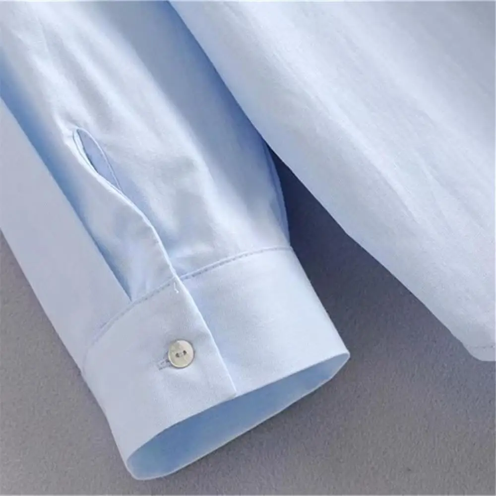 Новинка Весна 2020 женская рубашка поло с длинным рукавом декоративная