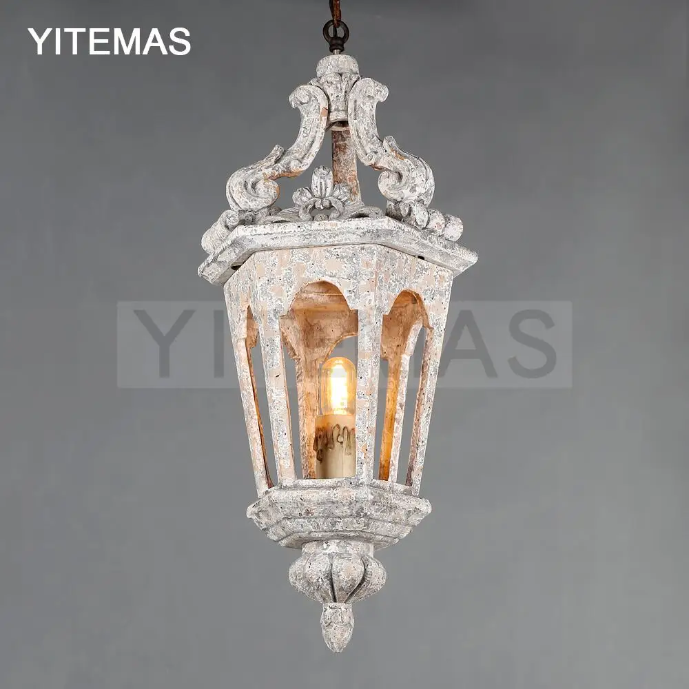 

antique vintage wood pendant lamp suspension bohemia rome style wood cage lighting pendant nordic home decoration lighting E27