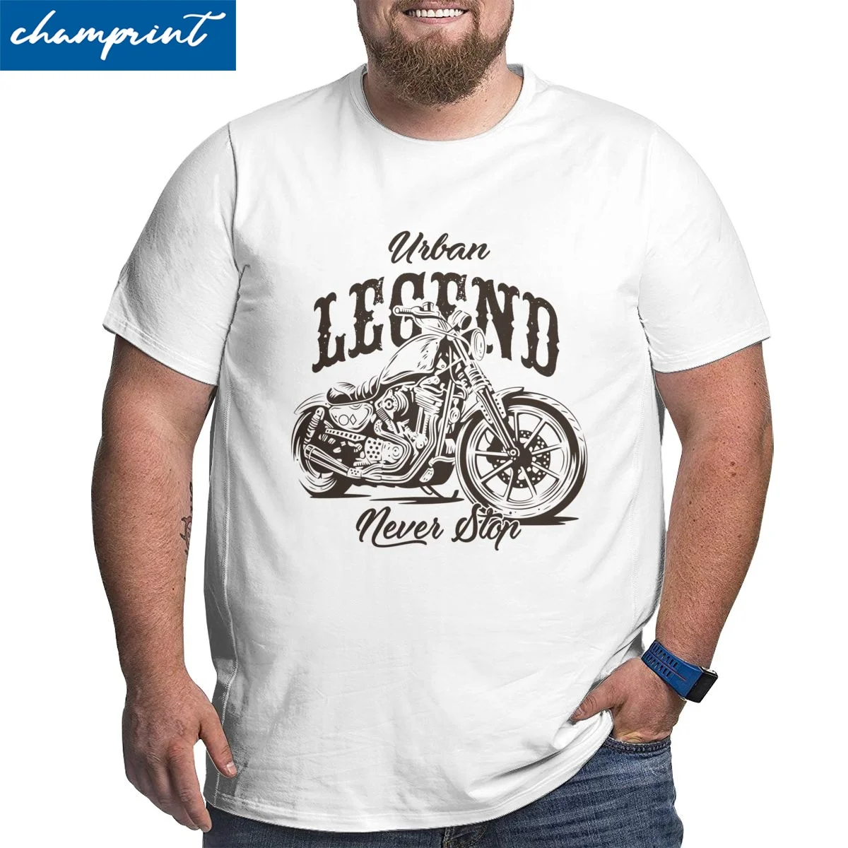 

Men's T-Shirt Legend Motorcycle Funny Cotton Big Tall Tee Shirt Short Sleeve T Shirt Crewneck Tops Plus Size 4XL 5XL 6XL