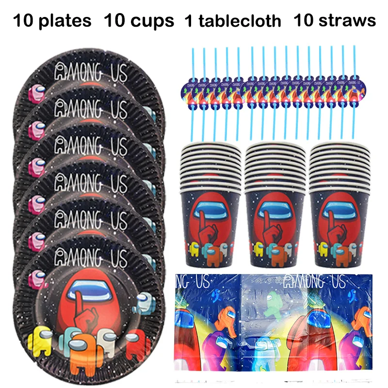 Горячая игра у нас набор одноразовой посуды Бумага Чашки Десерт салфетки баннер