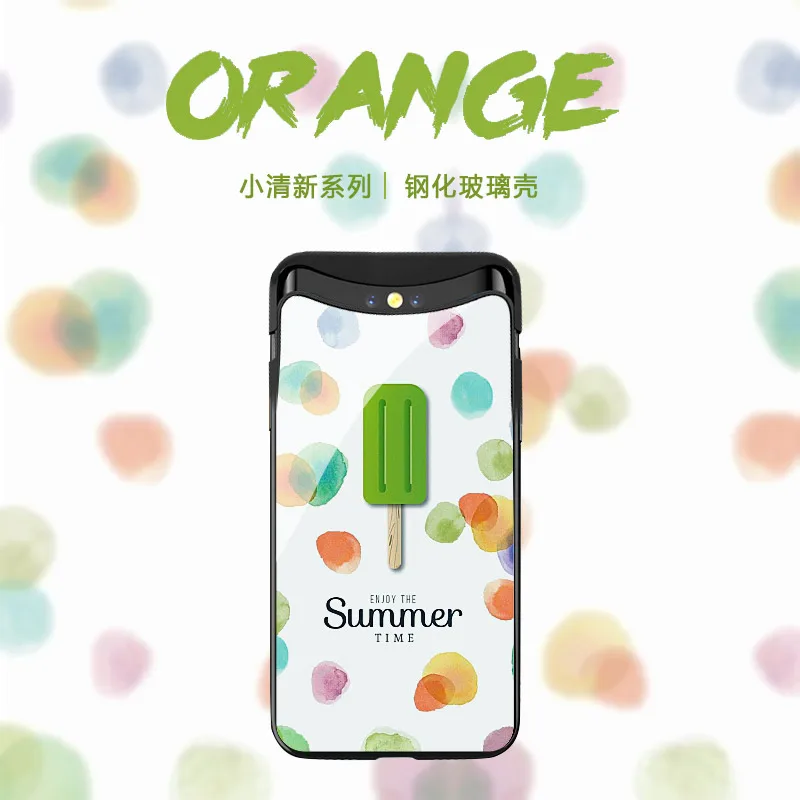 Летние фрукты закаленное стекло мороженое чехол для телефона OPPO Find X ins корейский