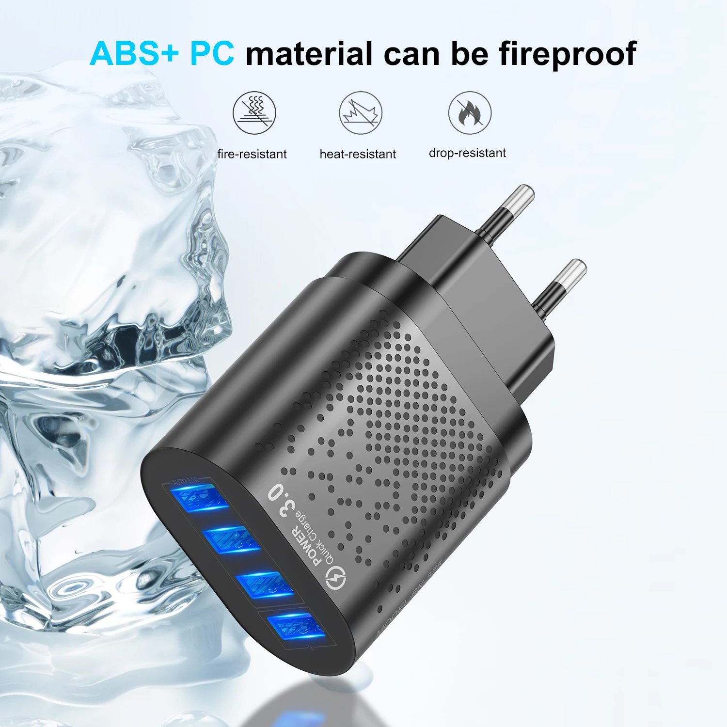GTWIN Quick Charge 3 0 USB зарядное устройство 4 порта Быстрая зарядка настенный мобильный