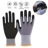 unisex non slip gloves nylon handling work gloves frosted labor protection gloves wear resistant construction mechanic gloves