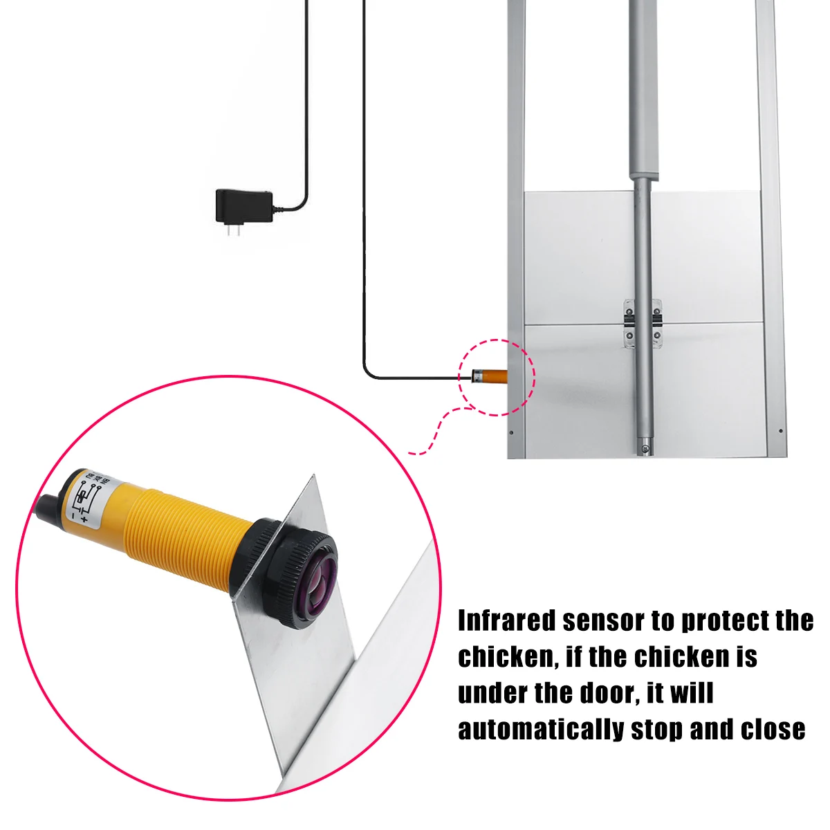 Автоматический Открыватель дверей для курятника с таймером и вилкой Стандарта