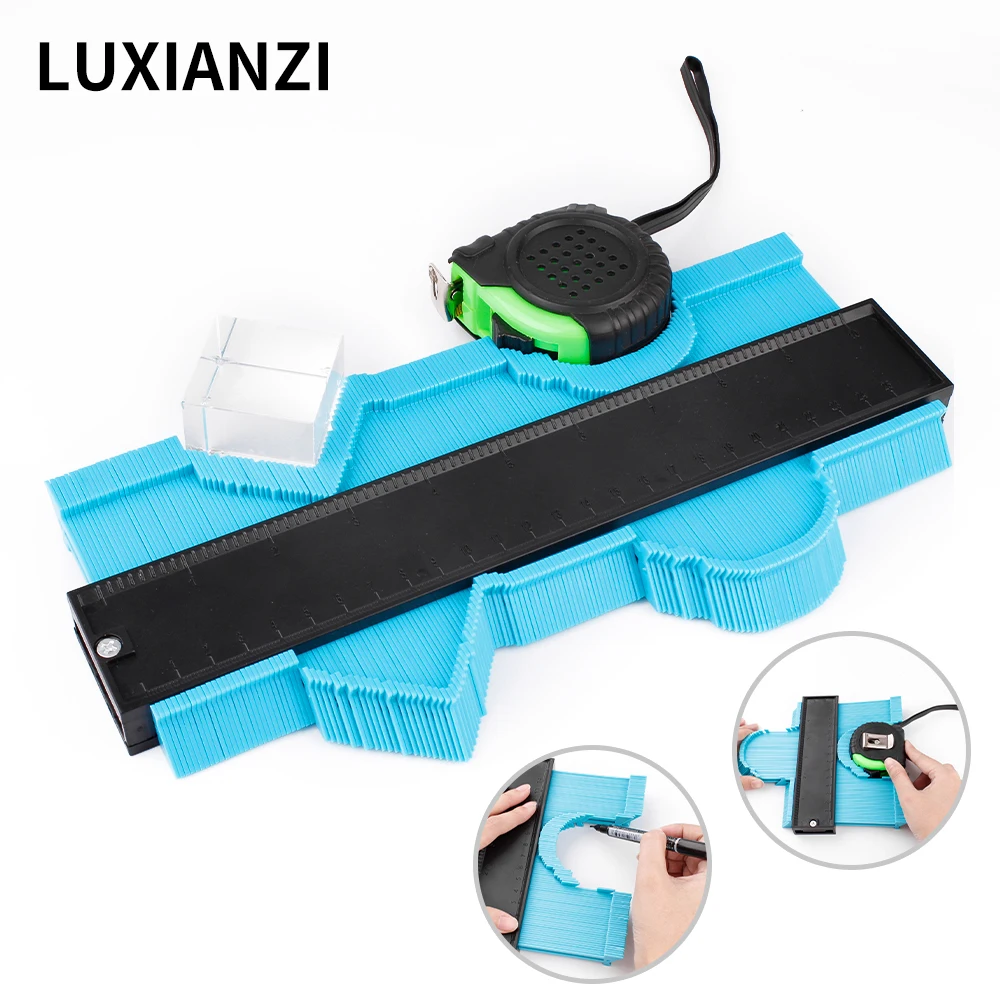 

LUXIANZI Shape Contour Gauge Plastic Contour Copy Duplicator For Woodworking Marking Tiling Laminate Profile Measuring Tool