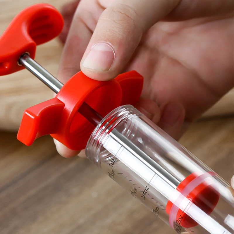 Еда Класс PP Нержавеющая сталь иглы кулинарный шприц для специй набор барбекю