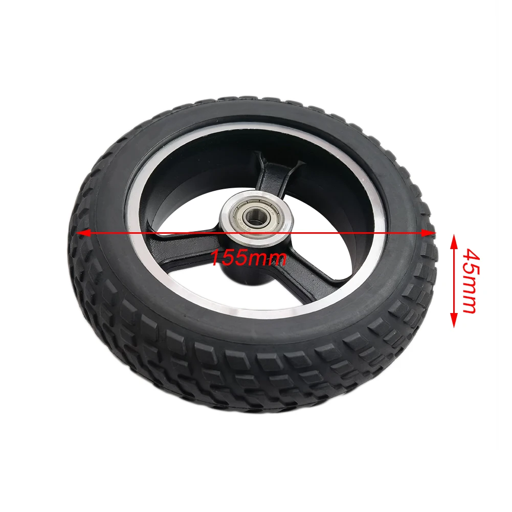 

6 Inch Electric Scooter Rear Wheel Hub Solid Tire Rear Wheel Replacement Wheels For Scooter Children's Trolley Gas Scooter