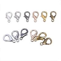 50pcslot 10 12 14 16 21mm alloy gold lobster clasp hooks connector chain for necklace bracelet diy jewelry making accessories