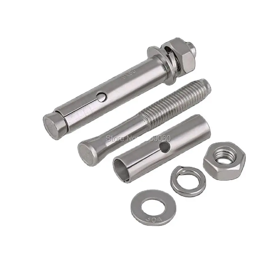 

M10x60mm Stainless Steel 304 Sleeve Expansion Anchor Bolt 20pcs/lot