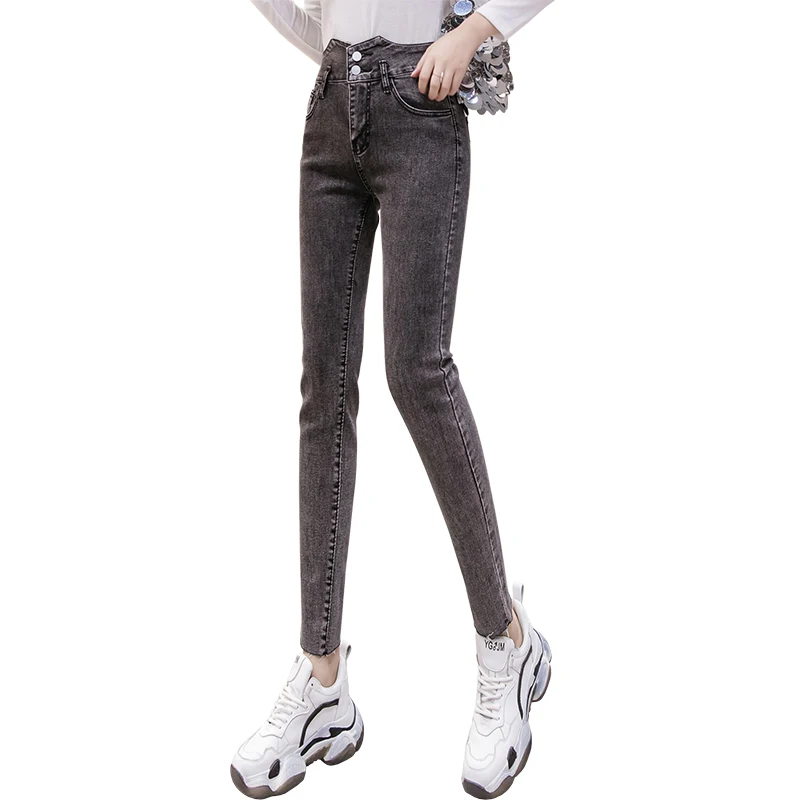 Будет весной новые джинсы женские ноги брюки эластичные культивировать свою