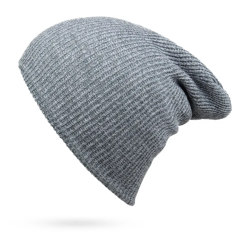 Light Gray Skullies Beanies, зимние шапки для мужчин, шарф, вязаная шапка для женщин и мужчин, теплая мягкая Балаклава для шеи, шапка бини, зимняя шапка - Цвет: Light Gray