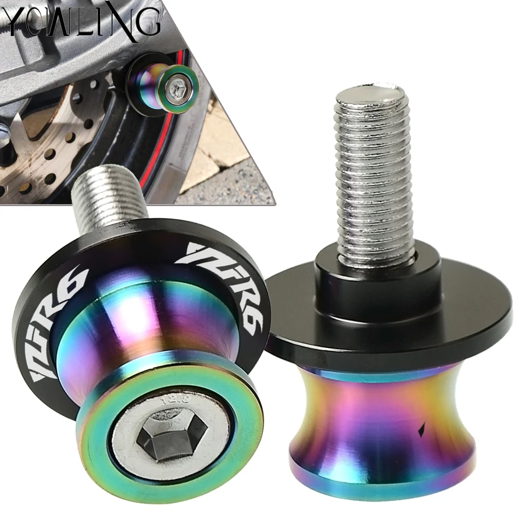 

M6 Swingarm Stand Screws CNC Motorcycle Swing Arm Spools Sliders bobbins FOR YZF R6 YZF-R6 2000 2001 2002 2003 2004-2019