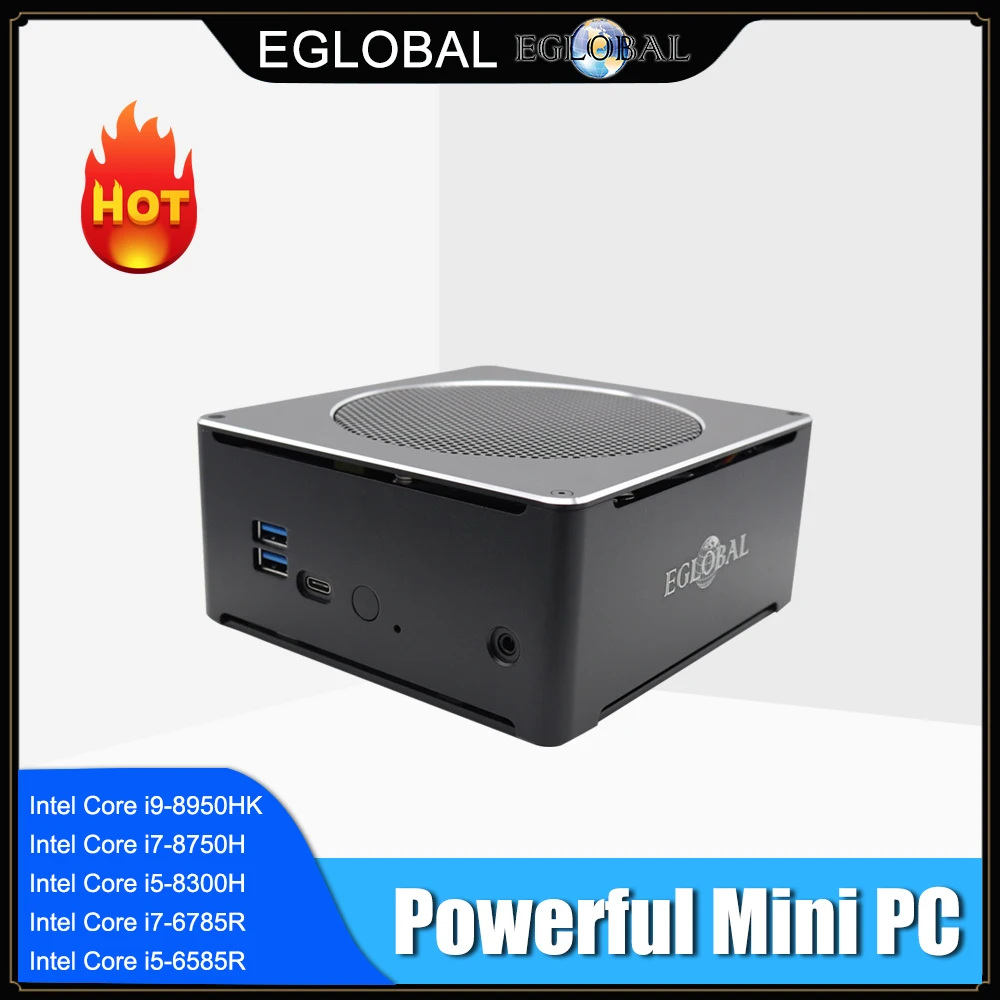 Eglobal для игровых мини ПК Intel i5 9300H Ксеон E3 1505M 6 ядро Nuc компьютер Win 10 Pro NVMe PCIe 2 * DDR4 AC