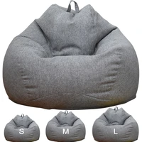 large small lazy sofas cover chairs without filler linen cloth lounger seat bean bag pouf puff couch tatami living room beanbags