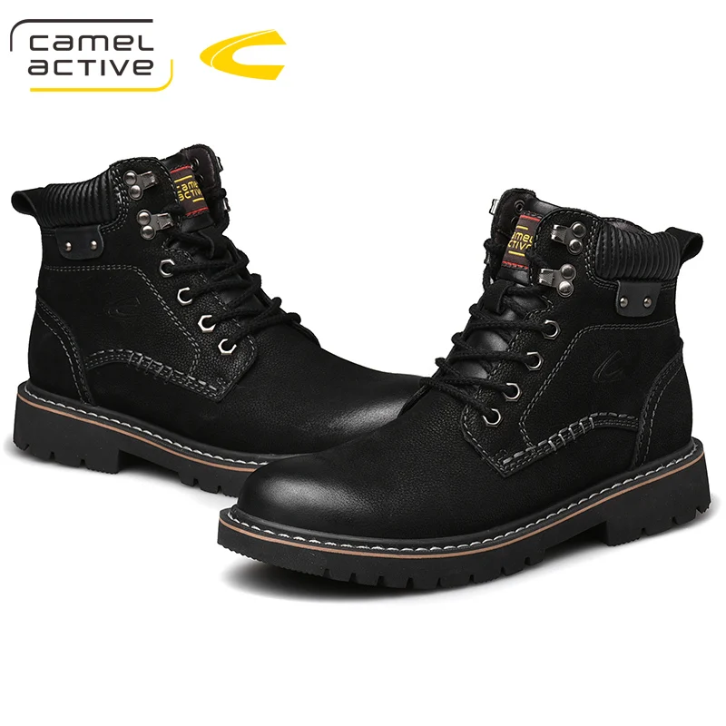 Мужские походные ботинки Camel Active прочные теплые дышащие сапоги из натуральной